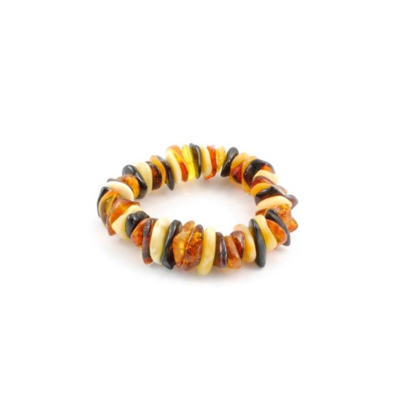 Small Multi Color Amber Raw/Chip Braclelet