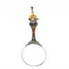 Multi Color Amber .925 Silver Magnifying Glass Pendant
