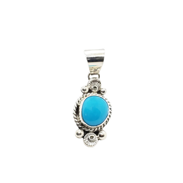 Sleeping Beauty Turquoise / Silver Pendant