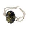 Green Amber Handmade Cuff Bracelet 1