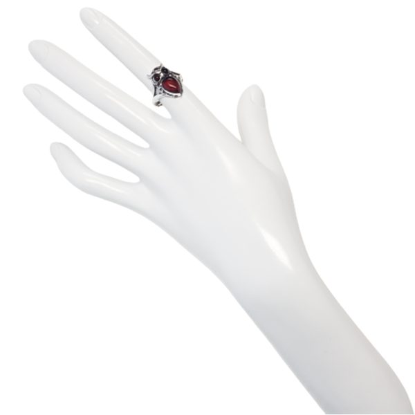 Cherry Owl Sterling Silver Adjustable Ring - Image 2