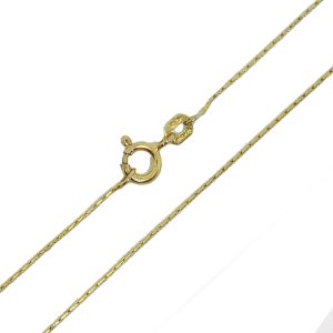 18" long 14K Gold Plated .925Sterling Silver Chain