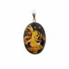 Amber Cameo/Intaglio Fairy Pendant
