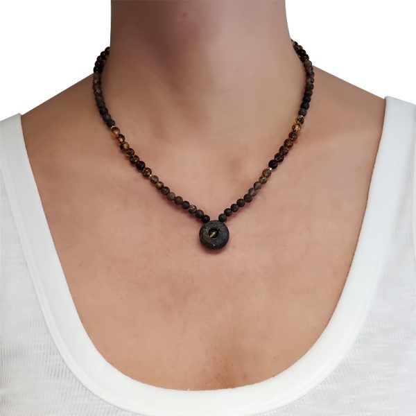 17 Multi-Color Amber Beaded Necklace