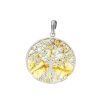 Citrine Amber Tree Of Life Pendant