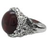Cherry Amber Sterling Silver Oxidized Ring