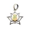 Lotus Ethiopian Opal Stone Sterling Silver Pendant