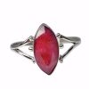 Faceted Ruby Sterling Silver Ring
