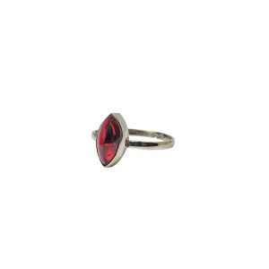 Garnet Sterling Silver Ring