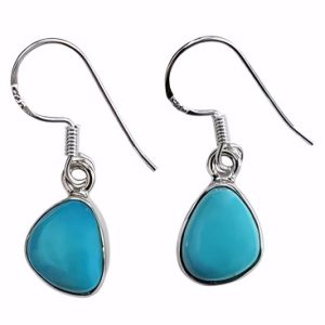 Howlite Stones Sterling Silver Earrings On Hooks