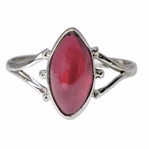 Garnet Sterling Silver Ring