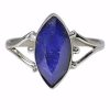 Faceted Sapphire Sterling Silver Ring