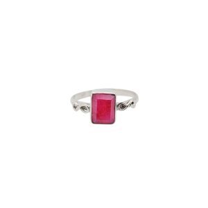Ruby Sterling Silver Ring