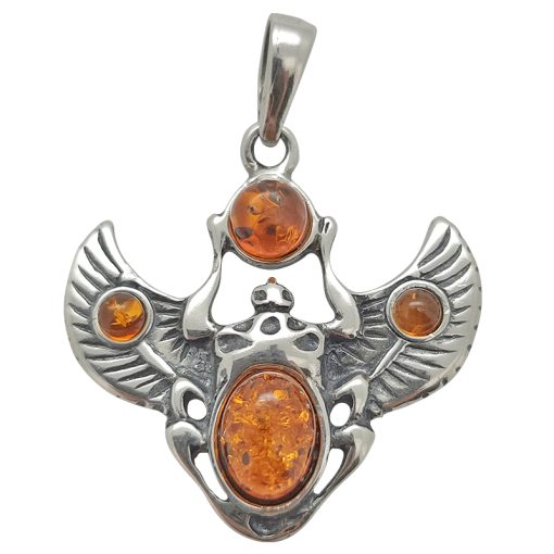 Egyptian Winged Scarab Beetle Pendant