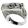 Sterling Silver Snake Design Poison Ring