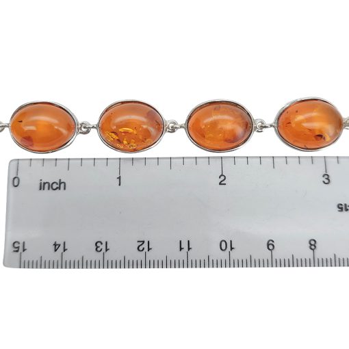 Cognac Amber Link Bracelet 7" Long - Image 4