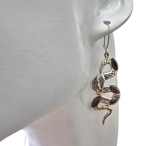 Cherry Amber Sterling Silver Earrings On Hooks - Image 2
