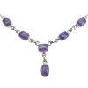 Amethyst Sterling Silver Necklace 16"