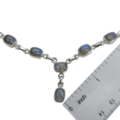 Labradorite Sterling Silver Necklace 16" - Image 3