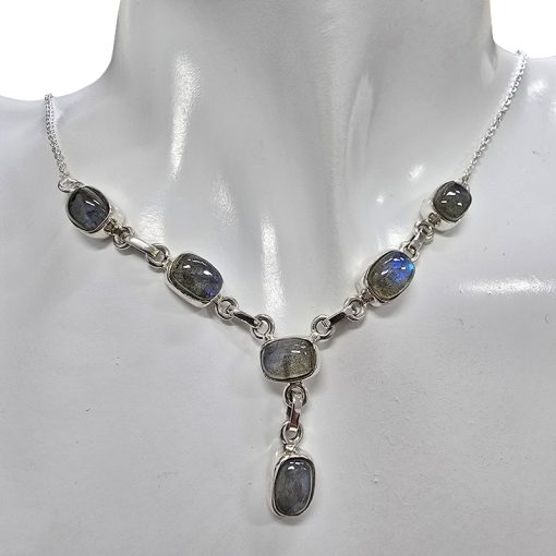 Labradorite Sterling Silver Necklace 16" - Image 2