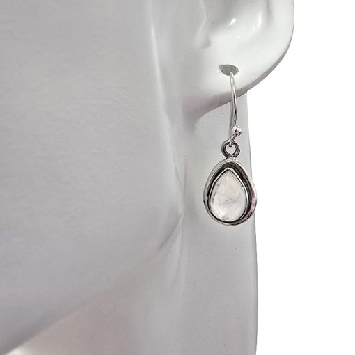 Moonstone Earrings On Hooks - Image 2