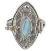 Labradorite Sterling Silver Locket / Poison Ring