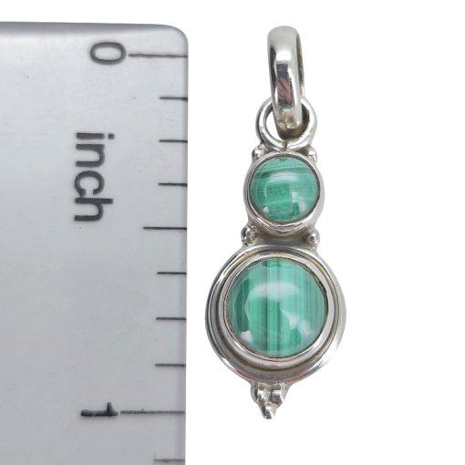 Malachite Sterling Silver Pendant - Image 3