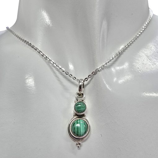 Malachite Sterling Silver Pendant - Image 2