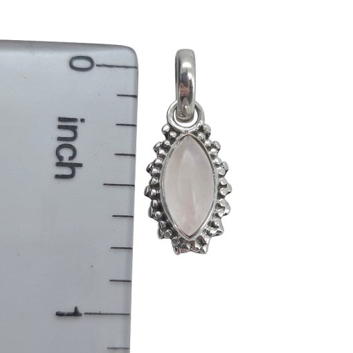 Rose Quartz Marquise Pendant - Image 3