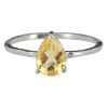 Faceted Citrine Sterling Silver Ring