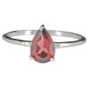 Faceted Garnet Sterling Silver Ring