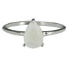 Faceted Moonstone Sterling Silver Ring