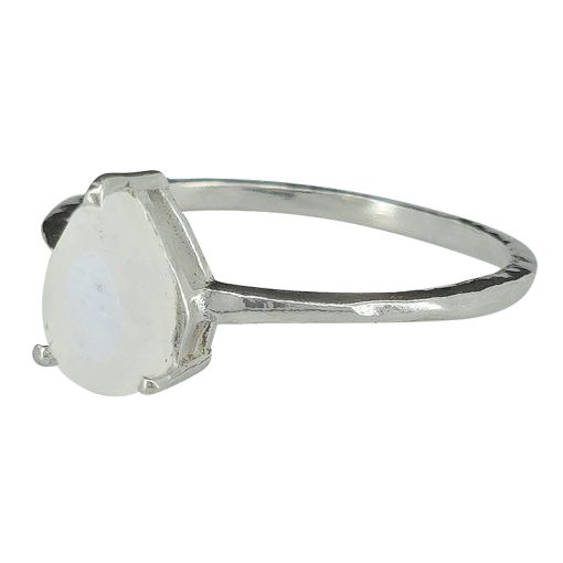 Faceted Moonstone Sterling Silver Ring - Image 2