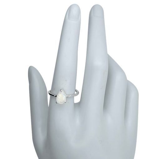 Faceted Moonstone Sterling Silver Ring - Image 3