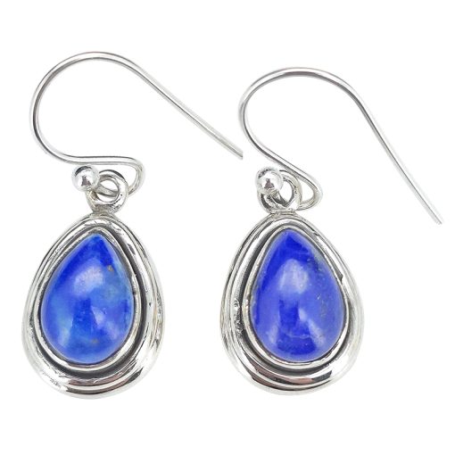 Teardrop Lapis Dangle Earrings