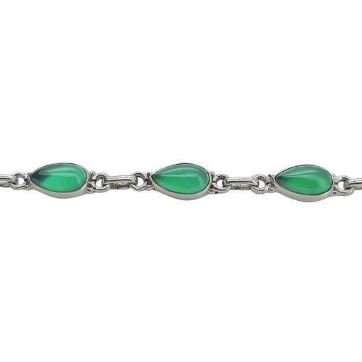 Classic Green Onyx Link Bracelet - Image 3