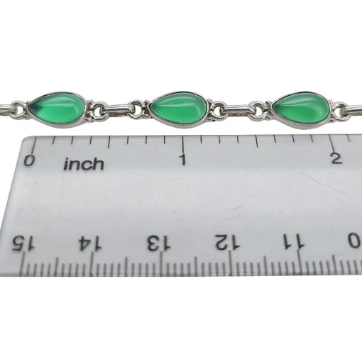 Classic Green Onyx Link Bracelet - Image 4