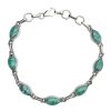 Malachite Sterling Silver Link Bracelet