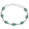 Green Onyx Sterling Silver Link Bracelet