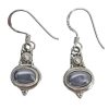 Black Onyx Silver Dangle Earrings