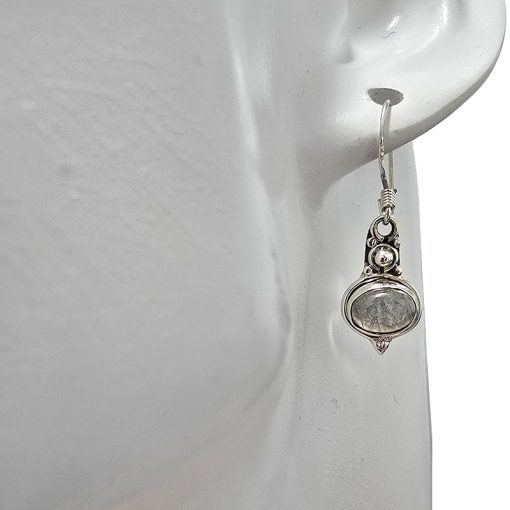 Labradorite Silver Dangle Earrings - Image 2