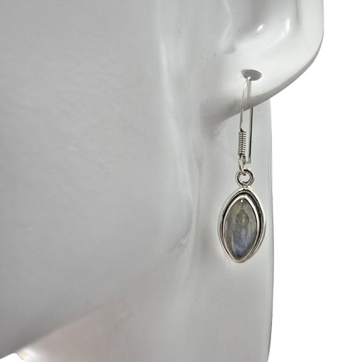 Labradorite Silver Earrings On Hooks - Image 2