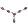 6 Stone Garnet 18″ Long Necklace