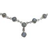 6-Stone Labradorite Sterling Silver Necklace 18″