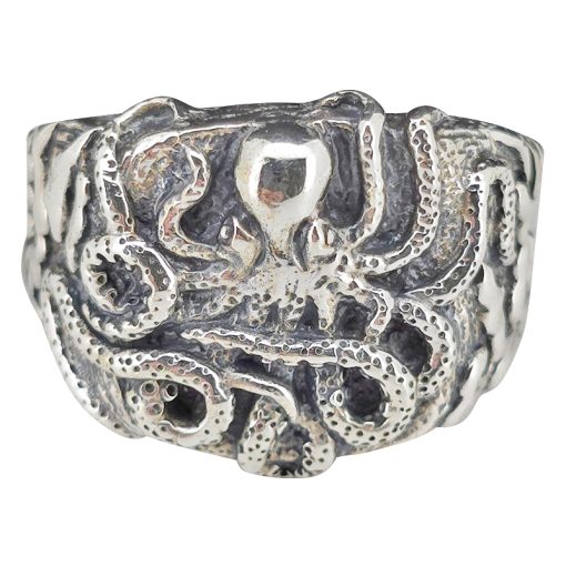 Octopus Sterling Silver Ring