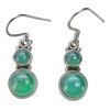 Green Onyx Earrings On Hooks