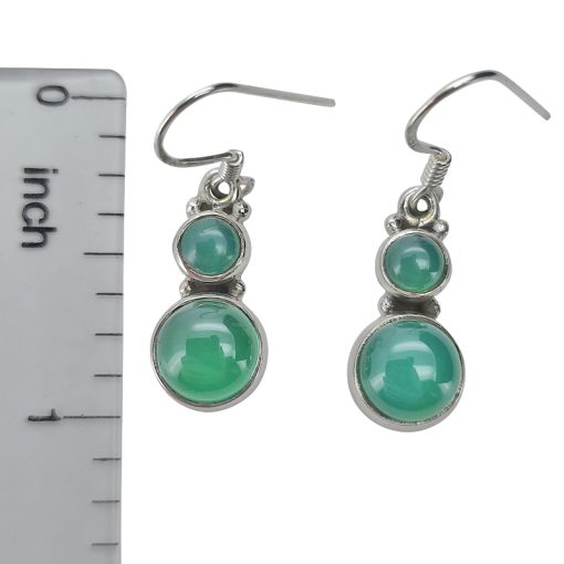 Green Onyx Earrings On Hooks - Image 3