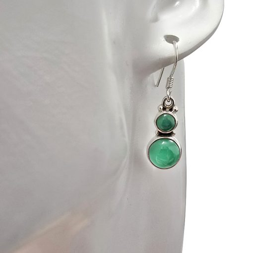 Green Onyx Earrings On Hooks - Image 2