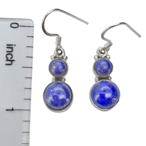 Lapis Lazuli Earrings On Hooks - Image 3