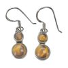 Tiger's Eye Sterling Silver Dangle Earrings